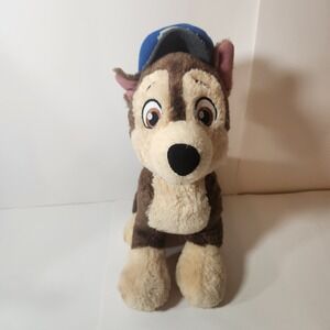Build-A-Bear Paw Patrol Chase Plush Stuffed Animal Police Dog Brown Blue Hat